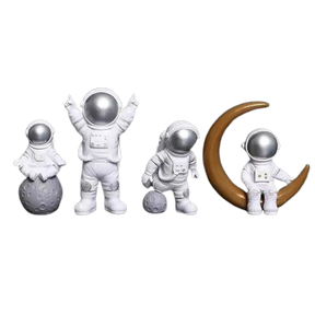 Escultura Decorativa Astronauta - 4 peças