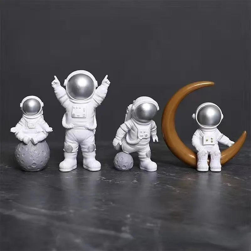 Escultura Decorativa Astronauta - 4 peças