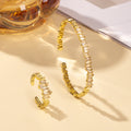 Loviara cubic zirconia bracelet and ring set, gold-tone open cuff and matching ring