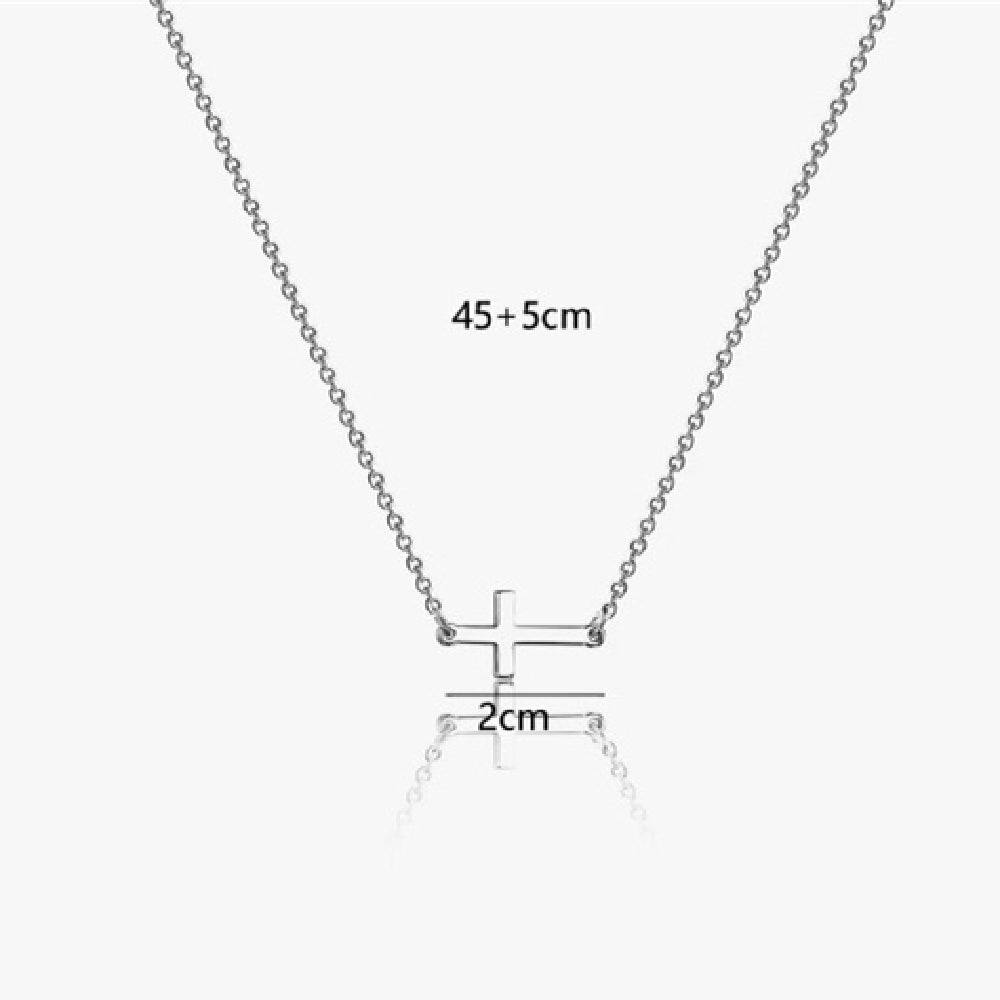 Minimal cross necklace, everyday jewelry