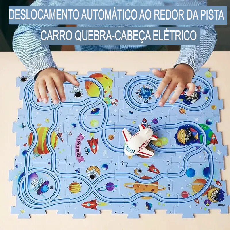 Conjunto de Carros de Trilha Educativa para Crianças